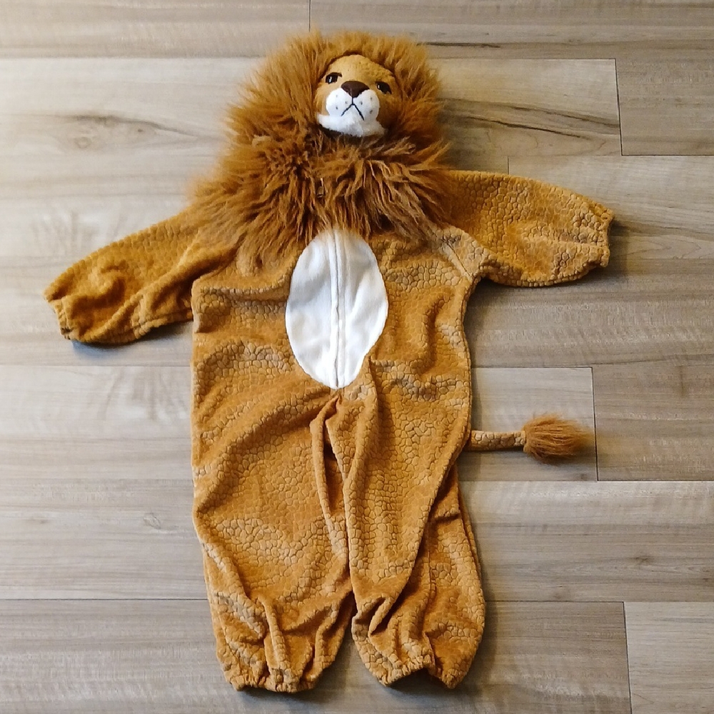 Lion Costume Vintage Halloween Kids One Piece Size 3T-4T